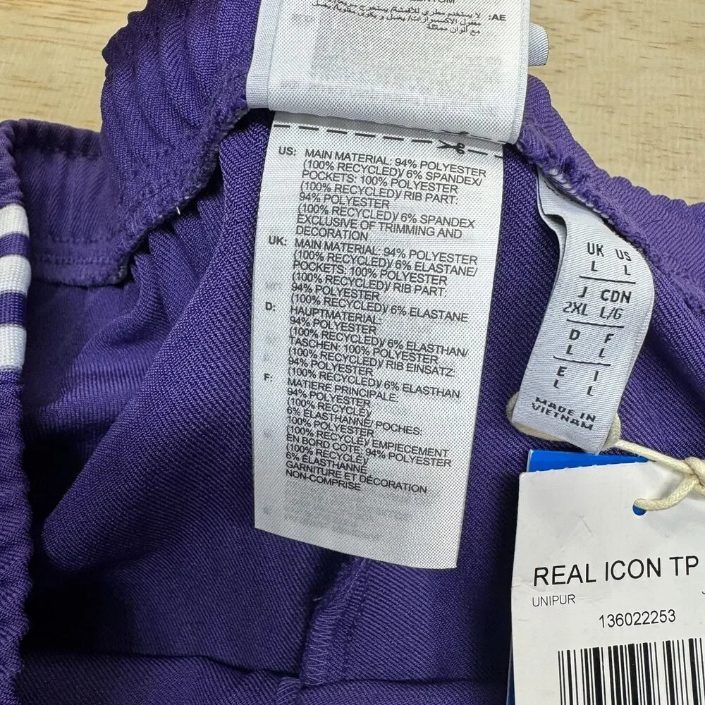 NEW Real Madrid Adidas Terrace Icons Track Pants Mens Jogger Pants LG JF2579